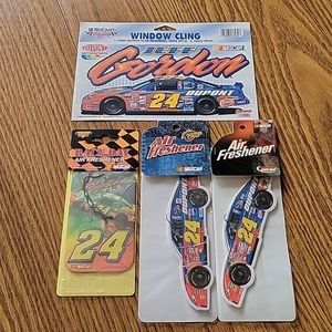 JEFF GORDON NASCAR CAR ACCESSORIES FRESHENER AND WINDOW CLING